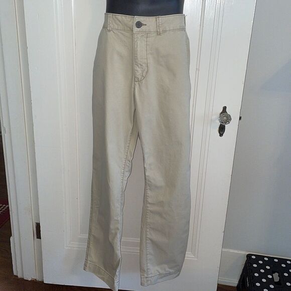 Aeropostale tan khaki slim straight cotton pants - Picture 1 of 7